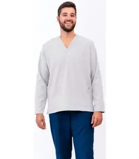 Casaca sanitaria unisex de cuello pico 114011. Eurosavoy BL