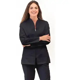 Casaca para estética de mujer con cierre de cremallera 114217. Eurosavoy NG