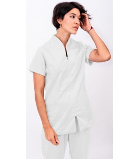 Casaca para estética de mujer con cierre de cremallera 114216. Eurosavoy BL
