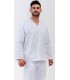 Casaca sanitaria unisex de cuello pico 114010. Eurosavoy BL