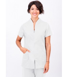 Casaca para estética de mujer con cierre de cremallera 114208. Eurosavoy BL