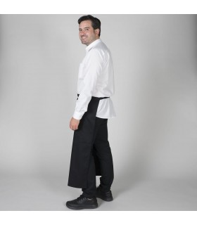 Delantal largo 118-G 1 x 1. Garys. Negro lateral