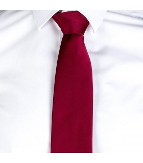 Corbata 321 sin nudo unisex. Garys. Burdeos