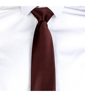 Corbata 321 sin nudo unisex. Garys. Marrón.