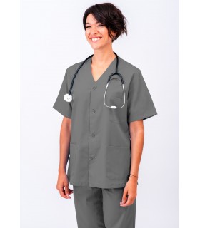 Casaca sanitaria unisex con cierre con botones 114005. Eurosavoy GR