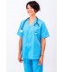 Casaca sanitaria unisex con cierre con botones 114005. Eurosavoy CE