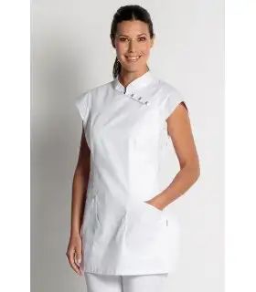 Casaca de estética de mujer 8470700 con vivos. Dyneke
