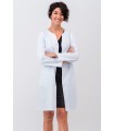 Bata sanitaria para mujer con cuello fantasía 113610. Eurosavoy BL