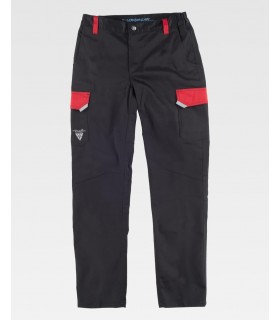 Pantalón de trabajo elástico combinado y multibolsillos WF2855. Workteam RJ1