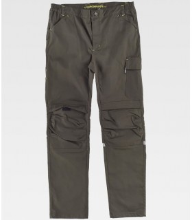 Pantalón de trabajo de tejido elástico bidireccional multibolsillos B4031. Workteam VK1