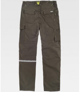 Pantalón de trabajo de tejido elástico bidireccional multibolsillos B4031. Workteam VK2