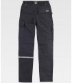 Pantalón de trabajo de tejido elástico bidireccional multibolsillos B4031. Workteam NG2
