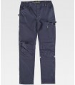 Pantalón de trabajo de tejido elástico bidireccional multibolsillos B4031. Workteam MA1