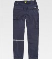Pantalón de trabajo de tejido elástico bidireccional multibolsillos B4031. Workteam MA2