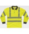 Polo de alta visibilidad certificado con cinta reflectante segmentada C3883. Workteam1