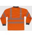 Polo de alta visibilidad certificado con cinta reflectante segmentada C3883. Workteam4