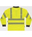 Polo de alta visibilidad certificado con cinta reflectante segmentada C3883. Workteam2