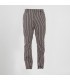 Pantalón 7772 estampado. Media cintura elástica. Cuadro gris claro espalda. Garys rayas grises