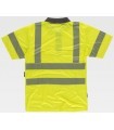 Polo de alta visibilidad certificado con cinta reflectante segmentada C3882. Workteam2