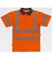 Polo de alta visibilidad certificado con cinta reflectante segmentada C3882. Workteam3