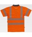 Polo de alta visibilidad certificado con cinta reflectante segmentada C3882. Workteam4
