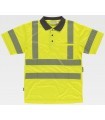 Polo de alta visibilidad certificado con cinta reflectante segmentada C3882. Workteam