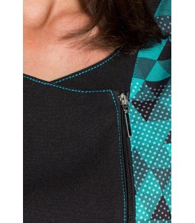 Casulla bicolor de estética y servicios de mujer 8638725. Hipster. cremallera Dyneke