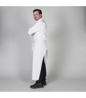 Delantal largo 191. Garys blanco lateral