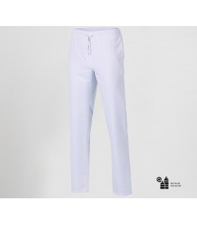 Pantalón 7036 Unisex de Microfibra reciclada. Color blanco. Garys