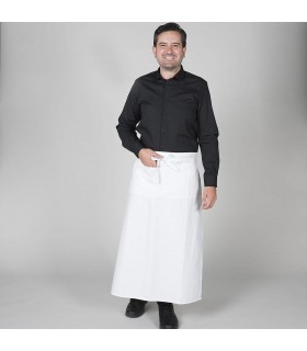 Delantal largo 118-B. 100 x 100. Garys blanco
