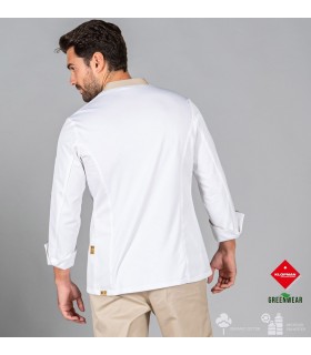 Chaqueta de cocina unisex de tejido reciclado y orgánico 9425. Garys BG2