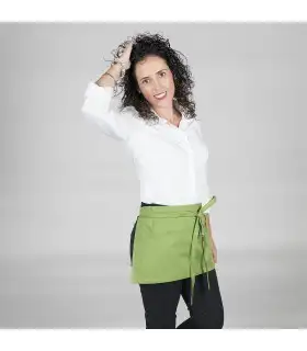 Delantal corto 120. Sin bolsillo. Garys verde oliva