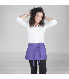 Delantal corto 120. Sin bolsillo. Garys morado