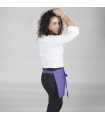 Delantal corto 120. Sin bolsillo. Garys morado lateral