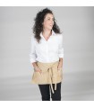 Delantal corto 120. Sin bolsillo. Garys crema