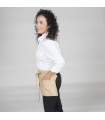 Delantal corto 120. Sin bolsillo. Garys crema lateral