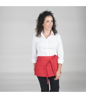 Delantal corto 120. Sin bolsillo. Garys rojo