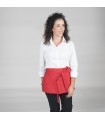 Delantal corto 120. Sin bolsillo. Garys rojo