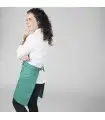 Delantal corto 117. Sin bolsillo. Garys verde lateral