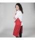 Delantal 116. Sin bolsillo. Garys rojo lateral