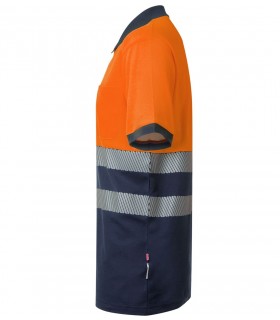 Polo bicolor de alta visibilidad de algodón 305523. Velilla7