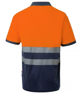 Polo bicolor de alta visibilidad de algodón 305523. Velilla6