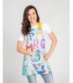 Casulla escolar estampada de mujer ABECEDARIO 200005. Garys1