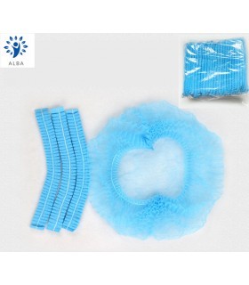 2.000 uds. Gorro Recogepelo de 55cm en TST de polipropileno. IBP azul
