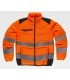 Parka de alta visibilidad acolchada con capucha oculta C2951. Workteam3