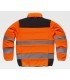 Parka de alta visibilidad acolchada con capucha oculta C2951. Workteam4