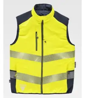 Chaleco C8250 Alta visibilidad con cuello alto. Reversible. Workteam