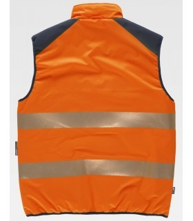 Chaleco C8250 Alta visibilidad con cuello alto. Reversible. Workteam 8