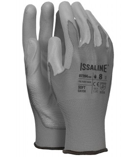 Guantes de poliéster revertido de poliuretano 07284. PACK 12 und. ISSALINE GR