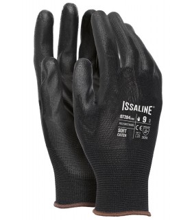 Guantes de poliéster revertido de poliuretano 07284. PACK 12 und. ISSALINE NG